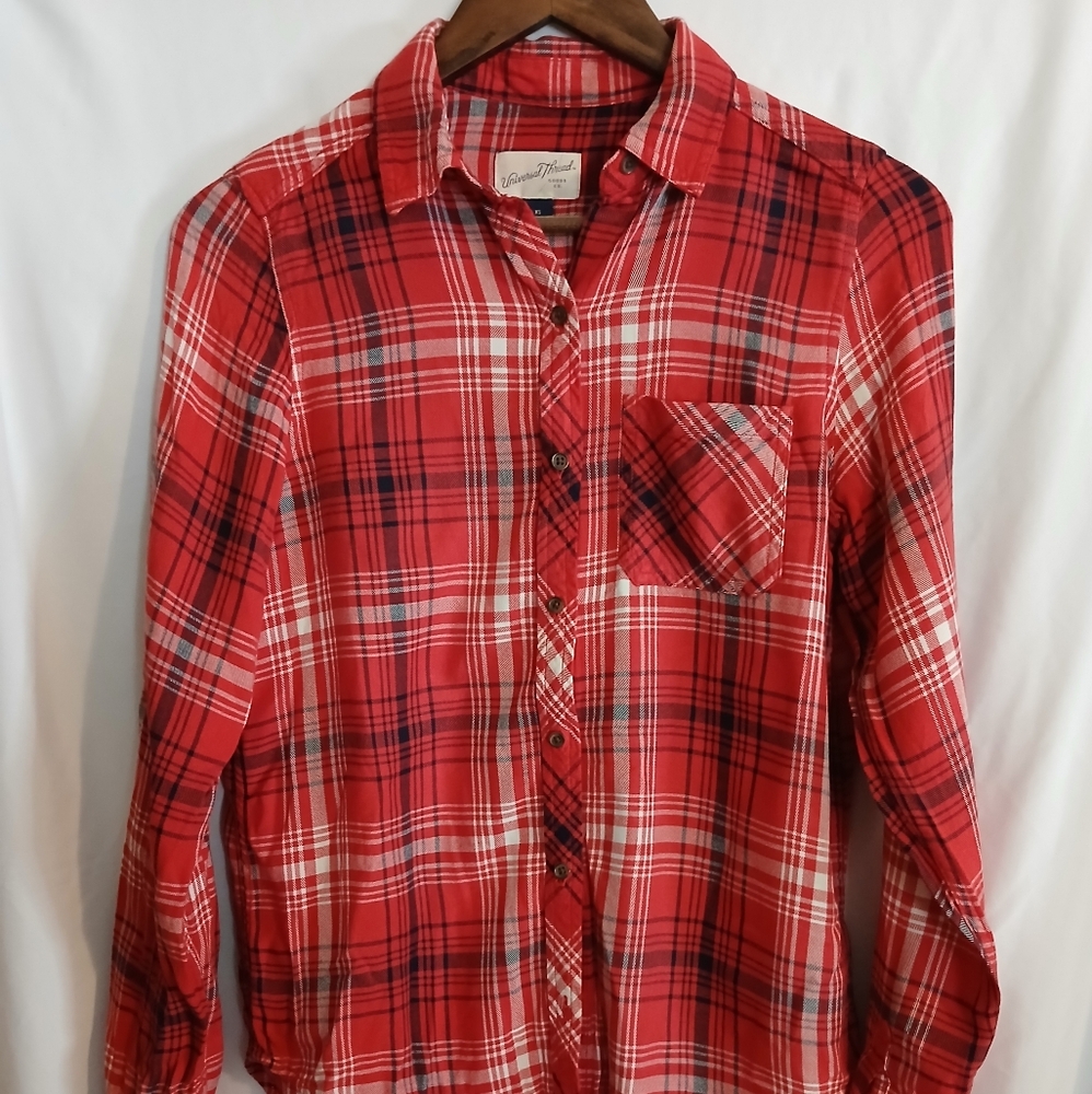Universal Thread Red and Black Plaid Shirt